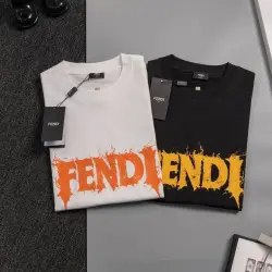 Fendi T-shirts for men Black/White #B46959