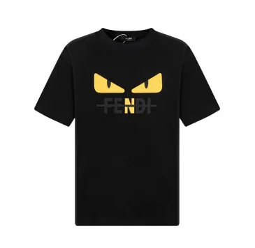 Fendi T-shirts for men Black/White #B50773