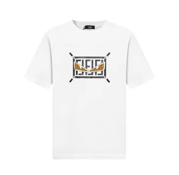 Fendi T-shirts for men Black/White #B50774