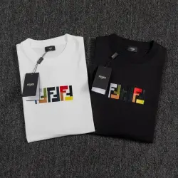 Fendi T-shirts for men color logo #B46958