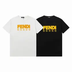 Fendi T-shirts for men yellow logo #B46975