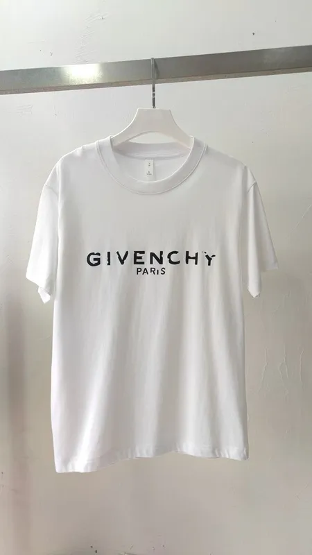Givenchy Paris Logo Cotton T Shirts in Pink Brown Black and White for men Casual Fashion #B54205