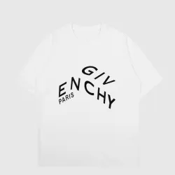 Givenchy T-shirts for MEN Solid Color Crew Neck Black/White #B46462