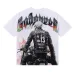 NEW Godspeed Skeleton cowboy print pattern Tee Washed Mens Short sleeved T-shirt #B53363