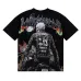 NEW Godspeed Skeleton cowboy print pattern Tee Washed Mens Short sleeved T-shirt #B53363