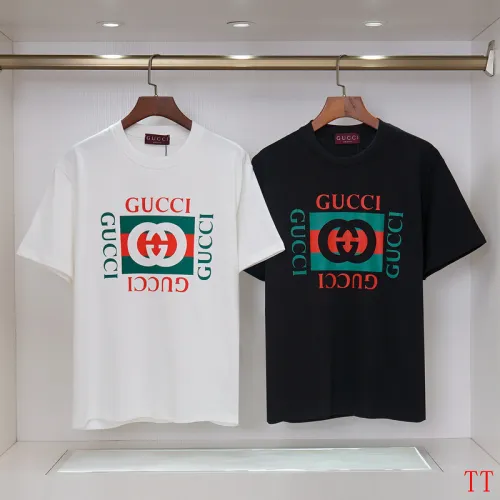 Gucci T-shirts for Gucci Men's AAA T-shirts 270g Black/White #B53056