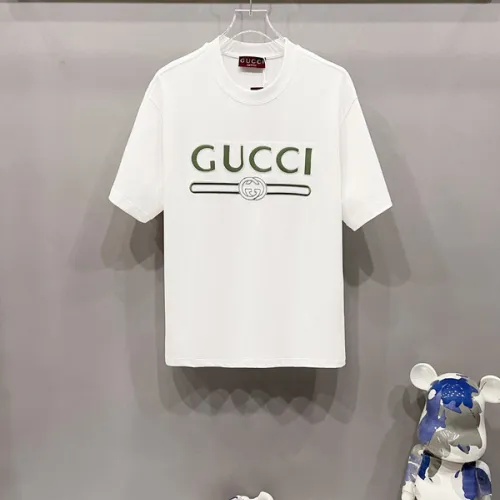 Gucci T-shirts for Gucci Men's AAA T-shirts 320g Black/White #B52977