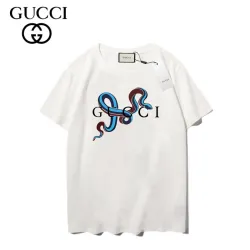 Gucci Men's  Women's White T-Shirt with Snake Print #B45552