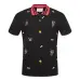 Gucci Solid Cotton polo with embroideries bee Kingsnake UFO men polo shirts #9100585