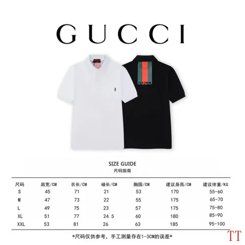 Gucci T-shirts for Gucci Polo Shirts Black/White #B51784