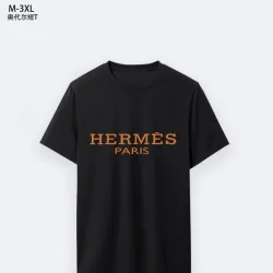 HERMES T-shirts for HERMES Polo Shirts Black/White/Blue #B47002