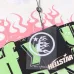 HELLSTAR White T - Shirt With Bold Flaming Graphic And Slogan Print Design #B54350