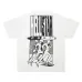 HELLSTAR White T - Shirt With Bold Flaming Graphic And Slogan Print Design #B54350