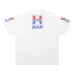 HELLSTAR White T - Shirt With Retro H - Star Graphic And Distressed Print Design #B54348