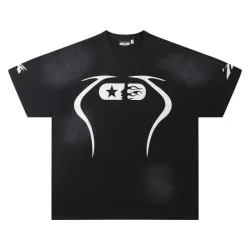 Hellstar Warm Up T-Shirt Black/White/Red #B53188