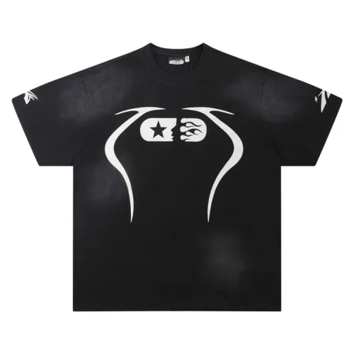 Hellstar Warm Up T-Shirt Black/White/Red #B53188