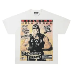 Hellstar x Hulk Hogan Graphic T-shirts Retro Wrestling & Streetwear Collide #B54179