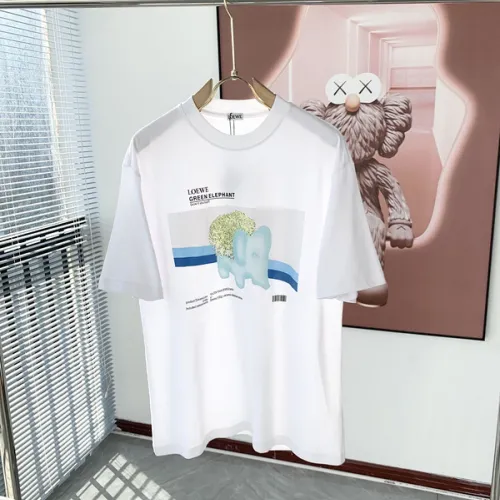 Loewe Chia Elephant-Print Cotton-Jersey T-Shirt Black/White #B53777