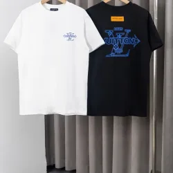 LV Style Embroidered Double Yarn T-Shirt, M-XXL #B63533