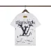 Louis Vuitton Black T Shirt with Abstract Brush Stroke Print and Artistic Logo Graphic for Men #B54206