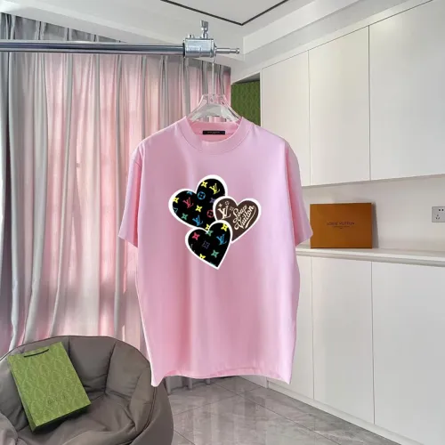 Louis Vuitton Graphic Print Cotton Comfort Casual Short-Sleeved T-Shirt #B53951