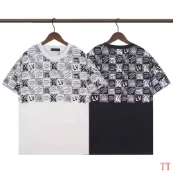 Louis Vuitton T-Shirts for AAAA Louis Vuitton T-Shirts Black/White #B53743