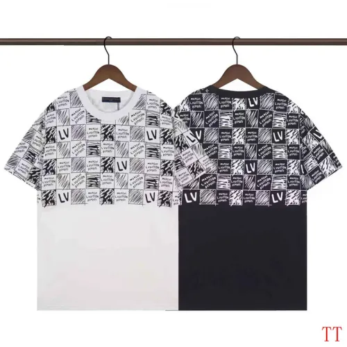Louis Vuitton T-Shirts for AAAA Louis Vuitton T-Shirts Black/White #B53743
