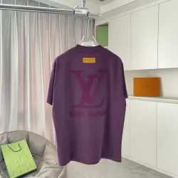 Louis Vuitton T-Shirts for AAAA Louis Vuitton T-Shirts Black/White/Purple #B53283