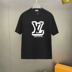 Designer Style Logo Tee - Black Louis Vuitton Inspired Graphic T-Shirt  Fit S-5XL #B53201