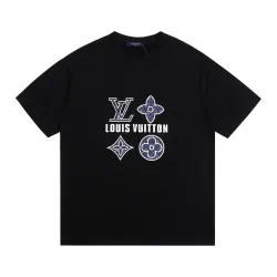 Louis Vuitton T-Shirts for Men' Polo Shirts Black/White #B47428