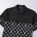 Louis Vuitton T-Shirts for Men' Polo Shirts printed Black/White #B46544