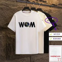 Moncler T-shirts for men 300g 100% cotton NFC chip sensor #B52965