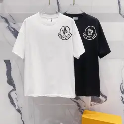 Moncler T-shirts for men Black/White #B47077