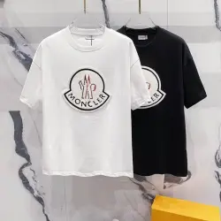 Moncler T-shirts for men Black/White #B47084