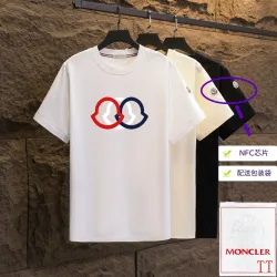 Moncler T-shirts for men Black/White Weight 300g 100% cotton #B52947