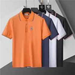 Moncler T-shirts for men Solid Color Black/White/Blue/Orange #B46617