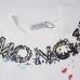 Moncler White/Black T Shirt with Paint Splatter Details and Artistic Logo Graphic on the Collar Area #B54207
