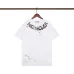 Moncler White/Black T Shirt with Paint Splatter Details and Artistic Logo Graphic on the Collar Area #B54207