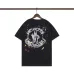 Moncler White/Black T Shirt with Paint Splatter Details and Artistic Logo Graphic on the Collar Area #B54207