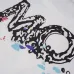 Moncler White/Black T Shirt with Paint Splatter Details and Artistic Logo Graphic on the Collar Area #B54207