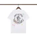 Moncler White/Black T Shirt with Paint Splatter Details and Artistic Logo Graphic on the Collar Area #B54207