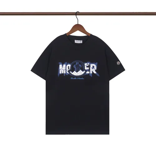 Moncler x Palm Angels Racing Logo Cotton T-Shirt Black/White #B53876