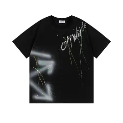 OFF WHITE T-Shirts for MEN Black/White #B52258