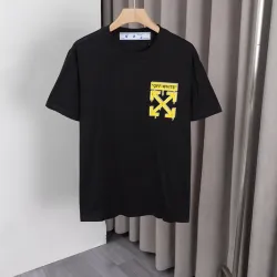 OFF WHITE T-Shirts for MEN Letter logo print 260g Black/White #B53747