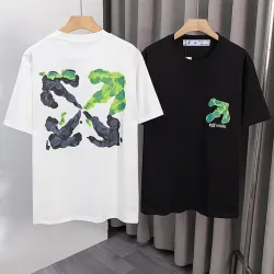 OFF WHITE T-Shirts for MEN Letter logo print 260g Black/White #B53748