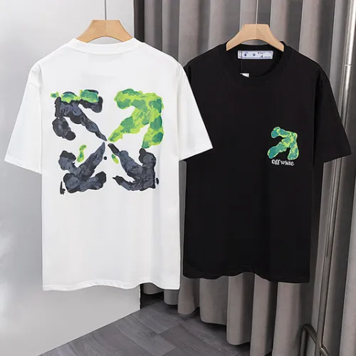 OFF WHITE T-Shirts for MEN Letter logo print 260g Black/White #B53748