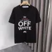 OFF WHITE T-Shirts for MEN Letter logo print 260g Black/White #B53751