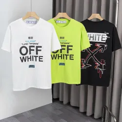 OFF WHITE T-Shirts for MEN Letter logo print 260g Black/White #B53751
