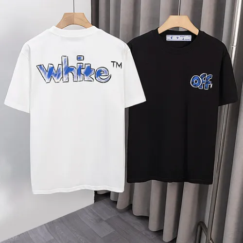 OFF WHITE T-Shirts for MEN Letter logo print 260g Black/White #B53752