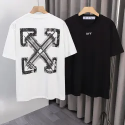 OFF WHITE T-Shirts for MEN Letter logo print 260g Black/White #B53753